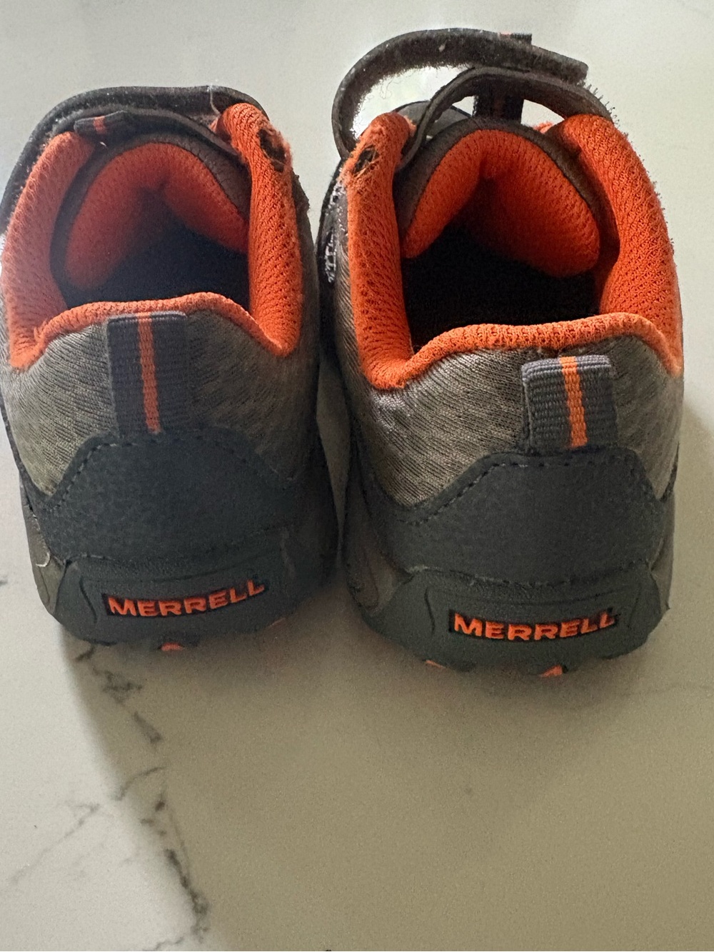 Merrell Kids Gray and Orange Slip-On Athletic Sneakers - Picture 7 of 16